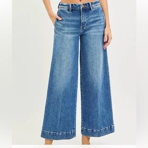 RISEN Slouchy Ankle Wide Jeans